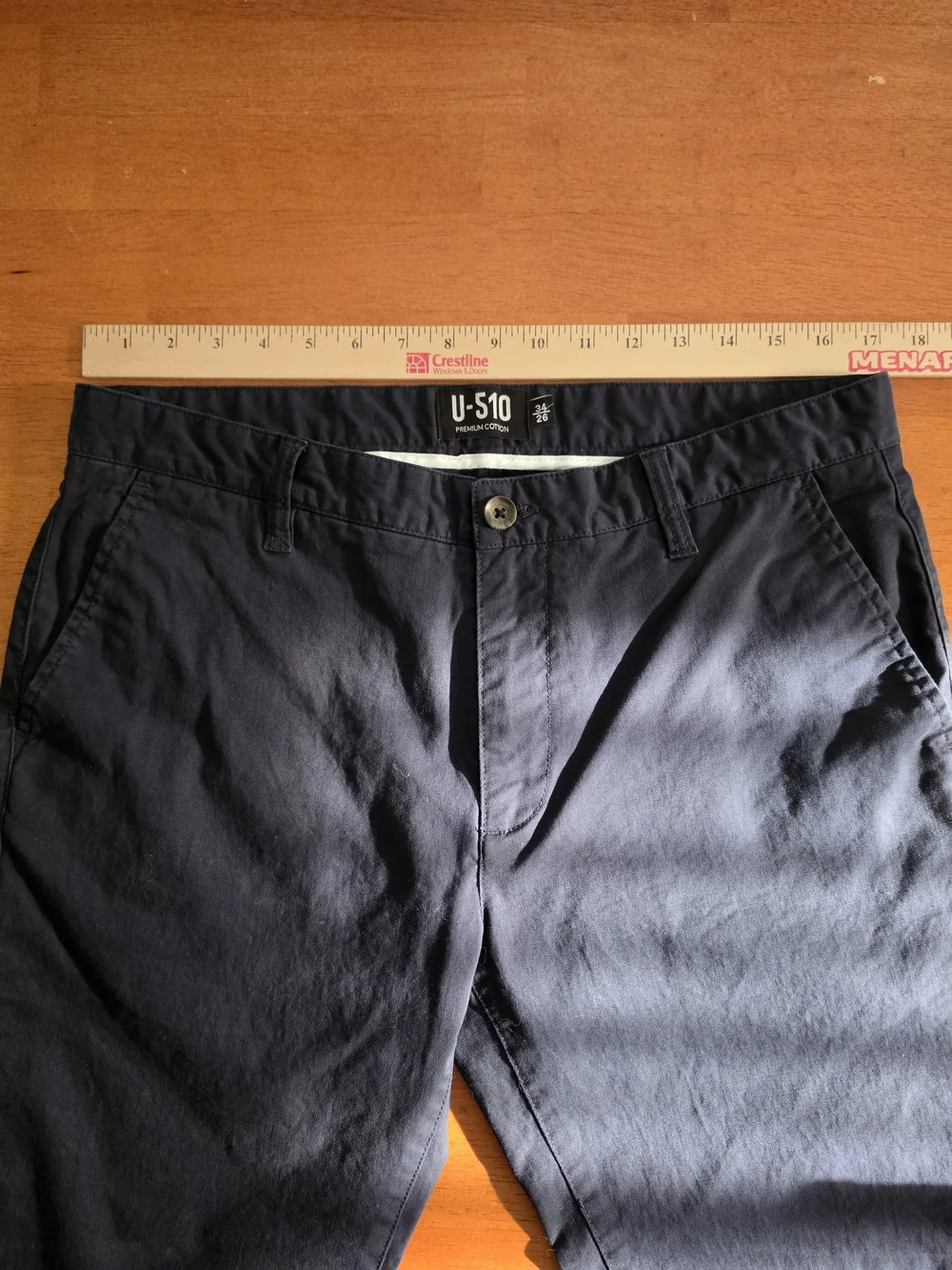 Under 510 Navy Tapered Chino Pants. 34x26